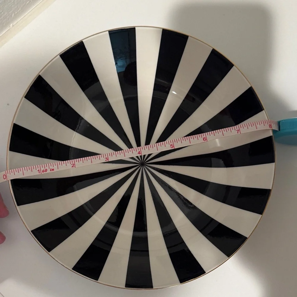 Christian Siriano Black and White Striped Bowls